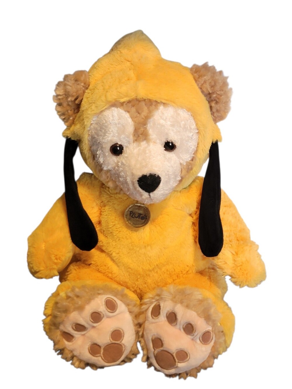 Disney Parks Duffy Bear 17" Plush Pluto Costume Dog Hidden Mickey Stuffed Animal